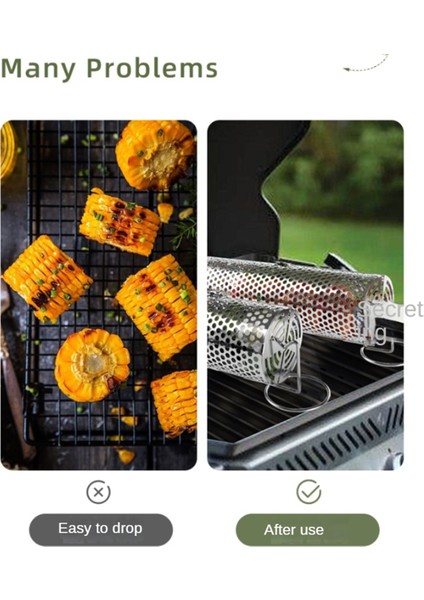 Barbekü Tekerlekli Izgara Sepeti Barbekü Ağı Tüp Izgara Sepeti Açık Barbekü Izgarası Seyahat Kamp Piknik Barbekü Aksesuarları-B (Yurt Dışından) fiyatları