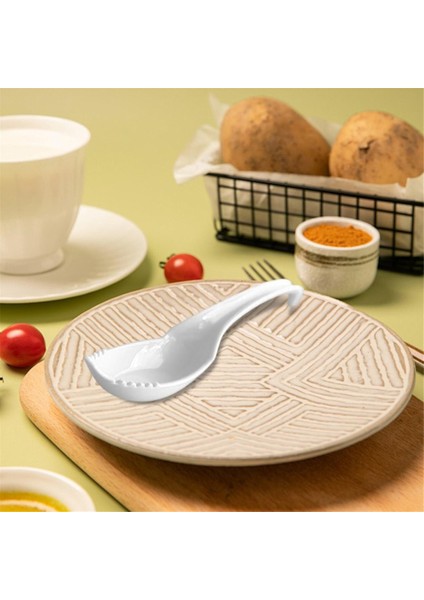 Ramen Terminator, 2'si 1 Arada Ramen Erişte Çorba Kaşığı ve Çatalı, Ramen Dominator, Erişte Kapıcısı (Beyaz, 2 Adet) (Yurt Dışından) modelleri