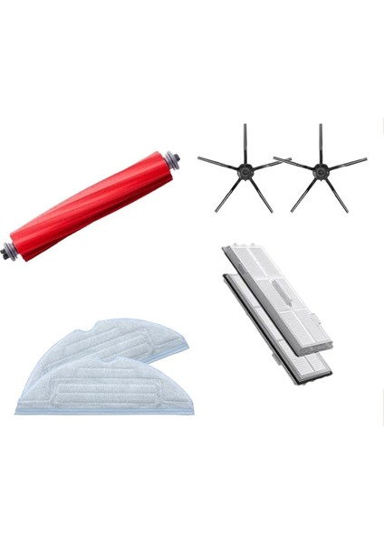 Roborock S7 S70 S75 S7MAX T7S Yıkanabilir Hepa Filtreli Yan Fırçalı Paspas Bezi Robot Süpürge Aksesuarları, Siyah (Yurt Dışından) indirimleri