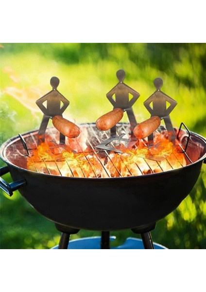 Adet Komik Barbekü Aksesuarları Sosis Standı Tutucu Taşınabilir Barbekü Rafı Paslanmaz Çelik Kızartma Rafı Standı 20,5 x 7,5 cm (Yurt Dışından) indirimleri