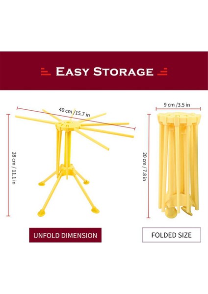 Katlanabilir Makarna Kurutma Rafı, 10 Çubuk Saplı Plastik Katlanabilir Spagetti Askılı Erişte Kurutma Standı (Yurt Dışından) modelleri