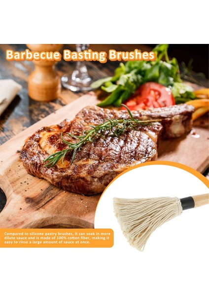 Set Barbekü Paspası 18,3 Inç Barbekü Paspas Fırçası Izgara Fırçası Ahşap Uzun Saplı Izgara Fırçası Soslu Barbekü Tütsülenmiş Biftek Için (Yurt Dışından) fiyatları
