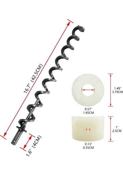 Açık Hava Odun Pelet Fırını Kısa Ateşleyici Burgu Vida Aksesuarlarının Beslenmesi Için 43 cm Burçlu Demir Besleme Vidası (Yurt Dışından) indirimleri