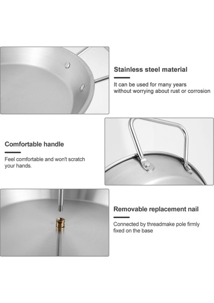 Paslanmaz Çelik Ayaklı Dikey Şiş Izgara Çıkarılabilir Sivri Uçlu Brezilya Barbekü Şişi Yeniden Kullanılabilir Izgara Şişi 10 Inç (Yurt Dışından) fiyatları