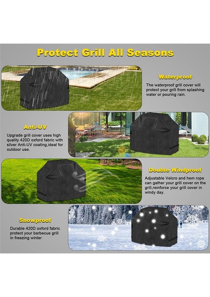 Izgara Örtüsü, Barbekü Örtüsü, Su Geçirmez ve Uv Dayanıklı, Gazlı Izgara Örtüsü, Kullanışlı Dayanıklı Ripstop 145X61X117CM (Yurt Dışından) fırsatları