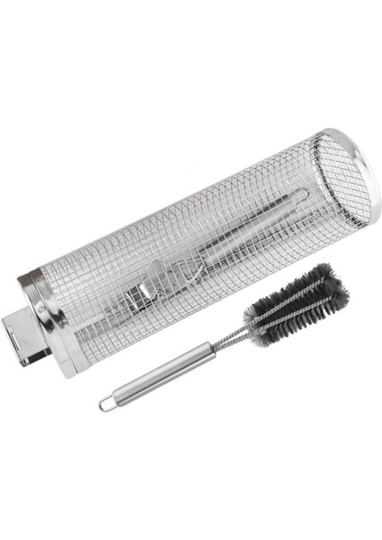 Açık Hava Izgaraları Için Tekerlekli Izgara Sepetleri - Kilitli Paslanmaz Çelik Yuvarlak Barbekü Izgara Sepeti, Barbekü Izgara Aksesuarları (Yurt Dışından) modelleri