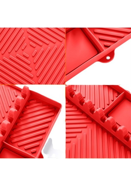 Barbekü Izgara Aksesuarları Yan Raf Matı Izgara Pedi Izgara Mutfak Tezgahı Spatula Silikon Mat Gri Büyük (Yurt Dışından) fiyatları