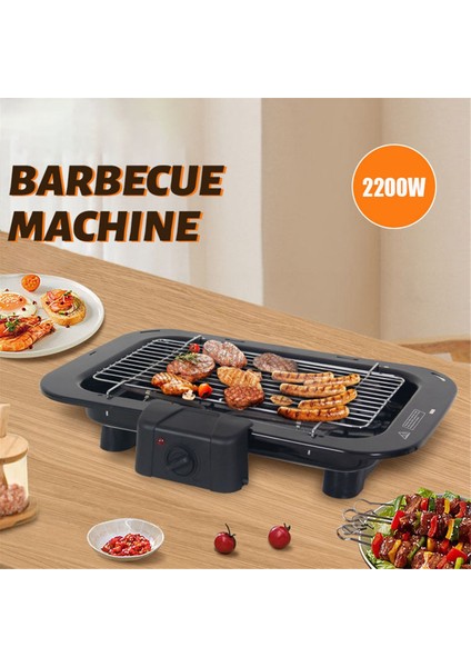 Elektrikli Kapalı Izgara Dumansız Elektrikli Kapalı Izgara Barbekü, Çıkarılabilir Izgara Ağı ve Yapışmaz Tava 2200W Ab Fişi (Yurt Dışından) indirimleri