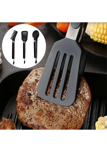 Paslanmaz Çelik Silikon Mutfak Maşası Barbekü Klipsi Salata Pişirme Aleti Yemek Servis Maşası Mutfak Aletleri Parçaları (Yurt Dışından) fiyatları