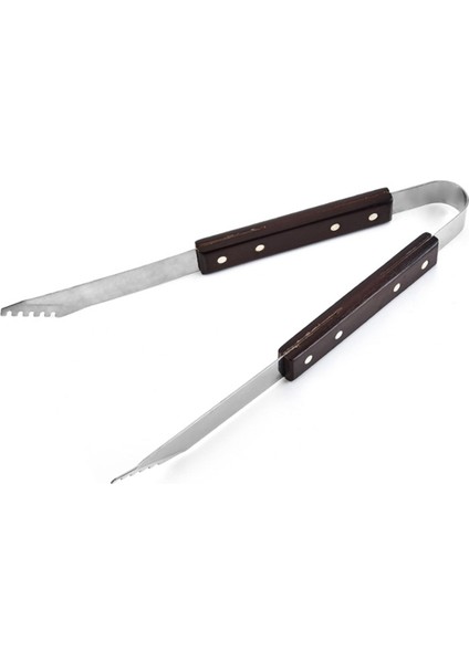 Barbekü Paslanmaz Çelik Barbekü Izgara Üç Parçalı Set Ahşap Saplı Çatal Kürek Klipsli Izgara Kombinasyon Çatal Klips Seti (Yurt Dışından) modelleri