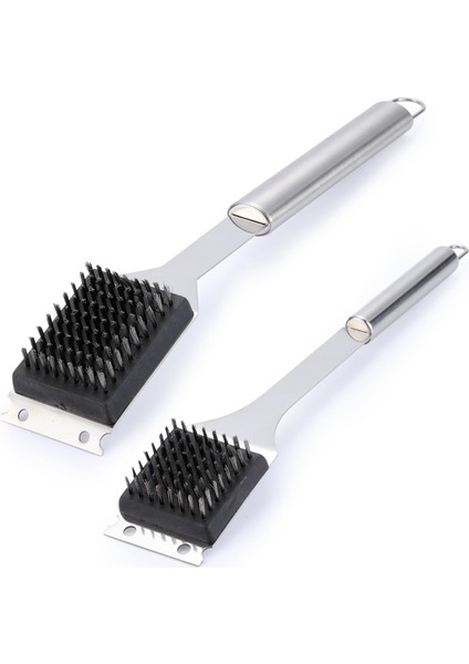 2 Paket Izgara Fırçası, 16,5 Inç ve 14 Inç Tel Barbekü Izgara Fırçası, Açık Hava Izgarası Için, Paslanmaz Çelik Temizleme Fırçası (Yurt Dışından)