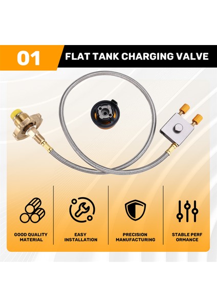 Açık Hava Kamp Gazlı Ocak Propan Dolum Adaptörü Gaz Tankı Dolum Vanası Bölünmüş Düz Gaz Tankı Dolum Konnektörü (Yurt Dışından) fırsatları