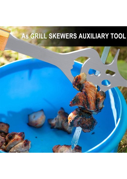 6'sı 1 Arada Barbekü Çatalı Paslanmaz Çelik Çok Işlevli Iki Dişli Meyve Sebze Et Barbekü Izgarası Açık Hava Kamp B (Yurt Dışından) fırsatları