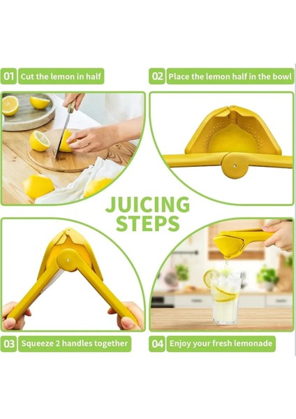 Çok Işlevli Meyve Sıkacağı Manuel Meyve Sıkacağı Ev Tipi Taşınabilir Manuel Meyve Sıkacağı Portakal Sıkacağı Sarı (Yurt Dışından)