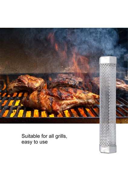 Sigara Borusu Paslanmaz Çelik Taşınabilir Altıgen Sabit Barbekü Duman Jeneratörü Borusu Soğuk Sıcak Tütsüleme Izgara Yiyecekler Için (Yurt Dışından) modelleri