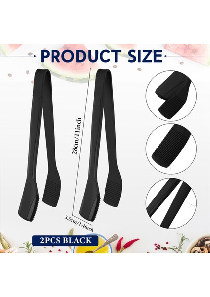 Adet Silikon Mutfak Maşası 11 Inç Mutfak Maşası Silikon Uçlu Yemek Pişirme Servis Maşası Tost Maşası Salata Maşası B (Yurt Dışından) fiyatları