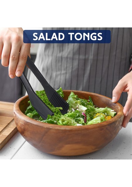 Adet Silikon Mutfak Maşası 11 Inç Mutfak Maşası Silikon Uçlu Yemek Pişirme Servis Maşası Tost Maşası Salata Maşası B (Yurt Dışından) indirimleri