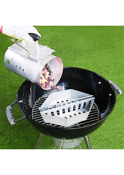 Kömür Sepeti Paslanmaz Çelik Kömür Tutucu, Kömür Kabı Konturlu Karbon Briket Izgara Sepetleri (2 Adet) (Yurt Dışından) modelleri