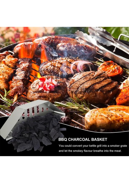 Kömür Sepeti Paslanmaz Çelik Kömür Tutucu, Kömür Kabı Konturlu Karbon Briket Izgara Sepetleri (2 Adet) (Yurt Dışından) indirimleri