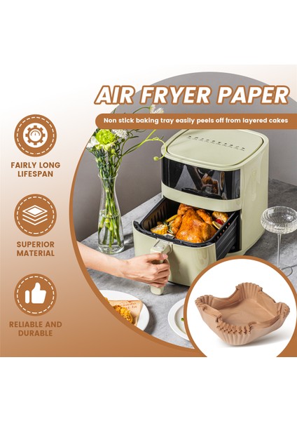 Instant Vortex Plus, Cosorı 6.4l, Tefal Xxl 6.2l, Breville ve Çoğu 5.7l Hava Fritözü Için Kare Hava Fritözü Aksesuarları (Yurt Dışından) fırsatları