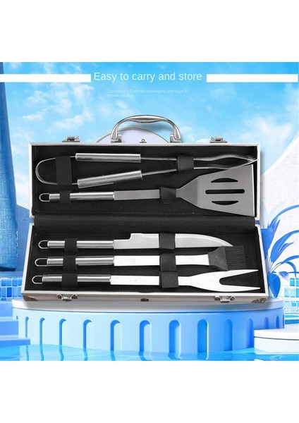 Kullanışlı Açık Hava Barbekü Ekipmanı 6 Parçalı Set Paslanmaz Çelik Barbekü Ekipmanı Barbekü Seti Barbekü Partisi (Yurt Dışından) indirimleri