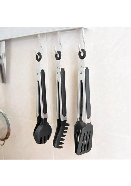 Paslanmaz Çelik Silikon Mutfak Maşası Barbekü Klipsi Salata Pişirme Aleti Yemek Servis Maşası Mutfak Aletleri Parçaları (Yurt Dışından) fırsatları