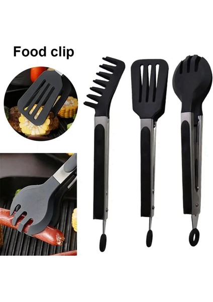 Paslanmaz Çelik Silikon Mutfak Maşası Barbekü Klipsi Salata Pişirme Aleti Yemek Servis Maşası Mutfak Aletleri Parçaları (Yurt Dışından) indirimleri