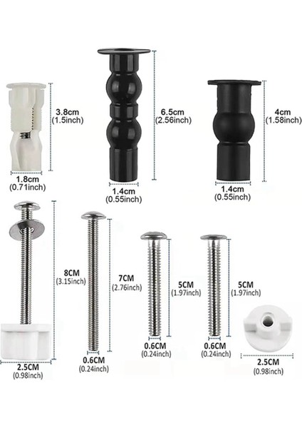 Klozet Oturağı Aksesuarları Elle Sıkıştırılan Genişletme Sabitleme Vidaları Klozet Oturağı Vida ve Cıvata Sıkma Kiti (Yurt Dışından) fiyatları