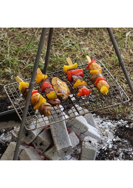 Titanyum Mini Barbekü Izgarası Kömürlü Barbekü Izgarası Gıda Karbon Fırını Gazlı Izgara Kamp Plaj Piknik Pişirme Aletleri Ekipman (Yurt Dışından)