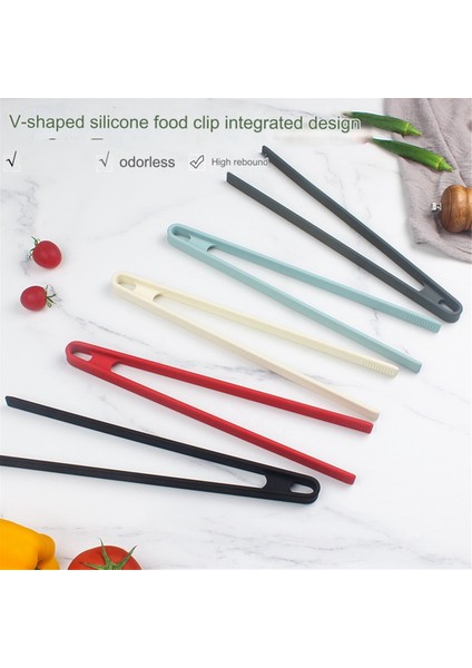 Ekmek Maşası Kaymaz Servis Barbekü Salata Klipsi Uzun Saplı Biftek Kelepçesi Ev Mutfak Pişirme Aletleri Gri (Yurt Dışından) indirimleri