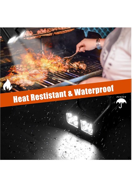 Barbekü Için Su Geçirmez Izgara Işıkları - Basmalı Anahtar ve 10 Süper Parlak Barbekü LED Lambası Isıya Dayanıklı ve Esnek Işık (Yurt Dışından) fırsatları