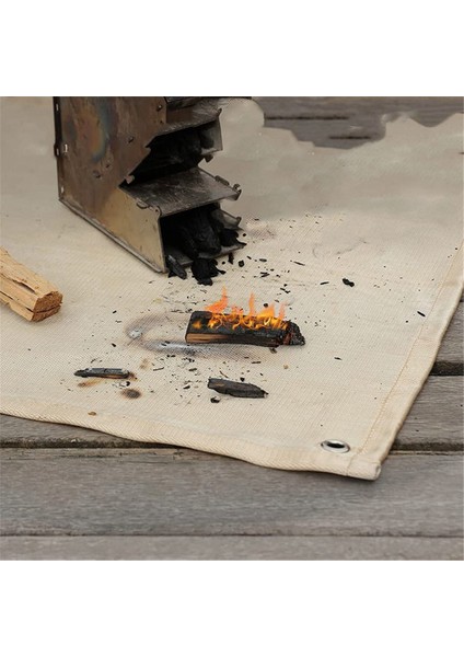 Açık Hava Izgarası Için Ateş Çukuru Izgara Matları 100X80CM, Açık Hava Piknik Yangına Dayanıklı Mat Güverte Çim Koruyucu (Yurt Dışından) fiyatları