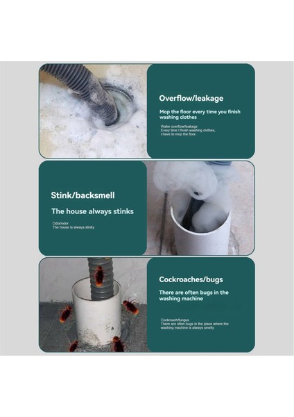 Çok Fonksiyonlu Çamaşır Makinesi Drenaj Borusu Kanalizasyon Borusu Özel Zemin Drenaj Bağlantısı Deodorant Taşma Önleyici Adaptör E (Yurt Dışından) indirimleri