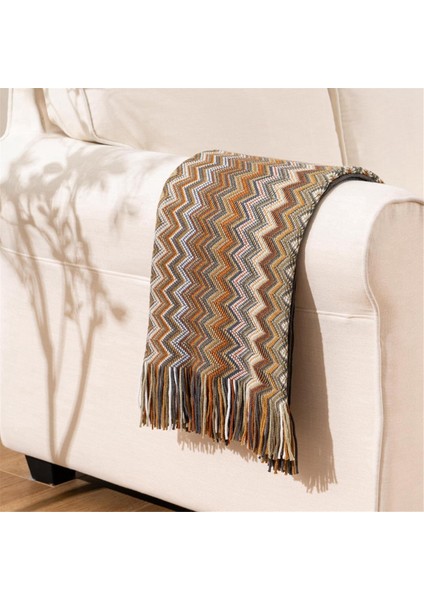 Ev Boho Kanepe Yataklı Kanepe Battaniyesi Çiftlik Evi Kır Evi Dekoru Püsküllü Yumuşak Sıcak Rahat Örgü Battaniye Stil B (Yurt Dışından) indirimleri