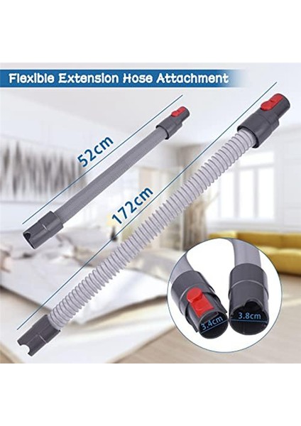 Dyson V7 V8 V10 V11 V15 Elektrikli Süpürge Parçaları Için Hortum Uzatma Ucu + Esnek Dar Alan Başlığı + Adaptör Aksesuarları (Yurt Dışından) fırsatları