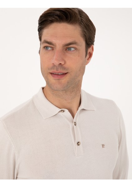 Erkek Taş Slim Fit Polo Yaka Basic Triko Kazak 50314189-VR049 fiyatları