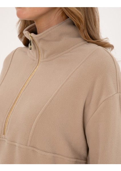 Kadın Bej Comfort Fit Sweatshirt 50314954-VR011