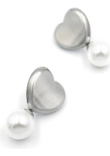 İnci Kalp Küpe - Gümüş fiyatları