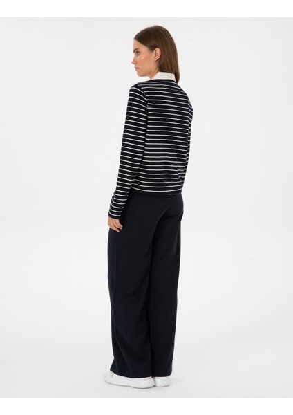 Kadın Lacivert Loose Fit Kanvas Pantolon 50314119-VR033 fırsatları