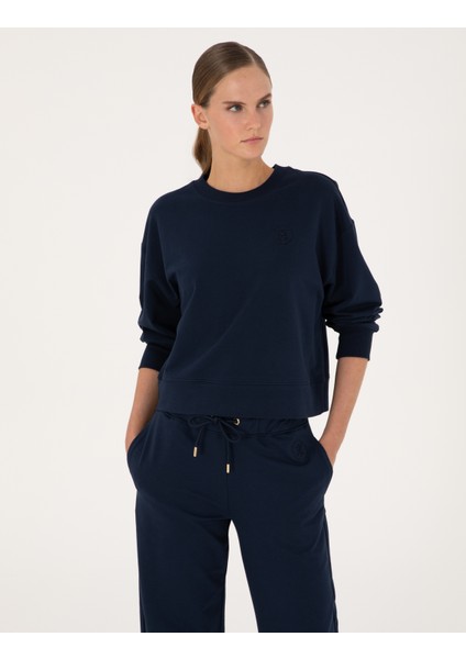 Kadın Lacivert Oversize Sweatshirt 50314963-VR033 modelleri