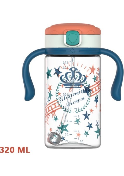 Çocuklar Için Sippy Pipetli Şişe El Tipi Su Şişesi Kapaklı Taşınabilir Bebek Kupası (Bpa Içermez, Fda YOK)-PEMBE/320ML (Yurt Dışından)