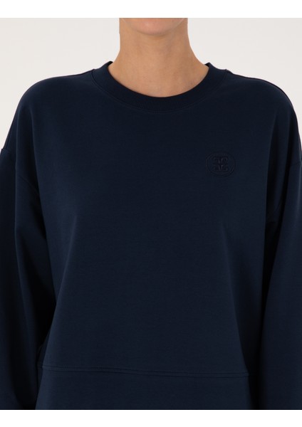 Kadın Lacivert Oversize Sweatshirt 50314963-VR033
