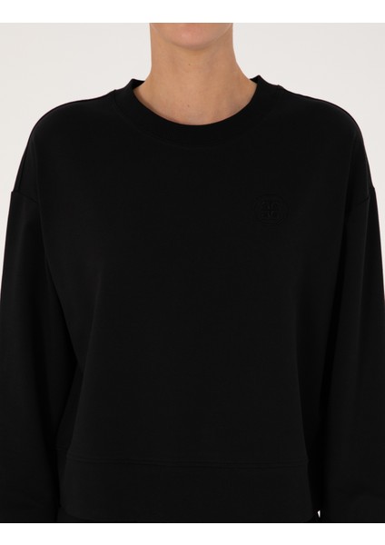 Kadın Siyah Oversize Sweatshirt 50314963-VR046
