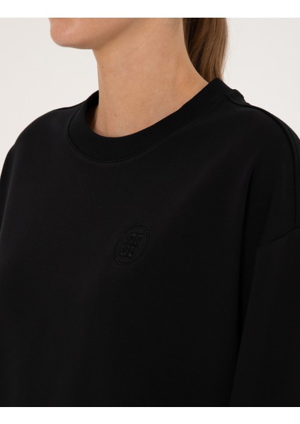 Kadın Siyah Oversize Sweatshirt 50314963-VR046