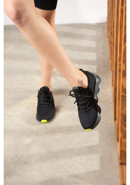 Günlük Kadın Sneaker Spor Ayakkabı Bağcıklı Triko Tırtıklı Kalın Taban Hafif Rahat Esnek Hava Alabilen 300 fırsatları