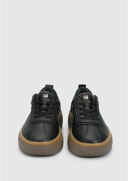 Siyah Deri Kadın Sneaker modelleri