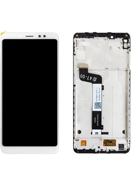 Xiaomi Uyumlu Redmi Note 5 LCD Ekran Dokunmatik Beyaz Çıtalı