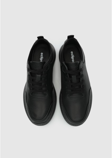 Siyah Deri Erkek Sneaker fırsatları