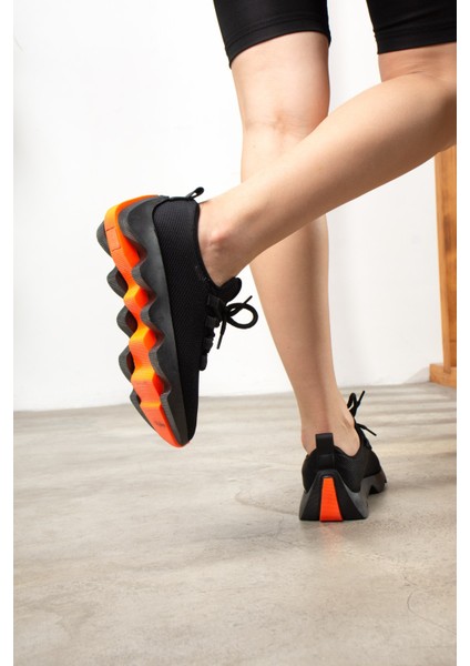 Günlük Kadın Sneaker Spor Ayakkabı Bağcıklı Triko Tırtıklı Kalın Taban Hafif Rahat Esnek Hava Alabilen 300 modelleri