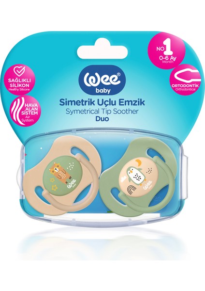 Duo Simetrik Uçlu Emzik 0-6 Ay No:1